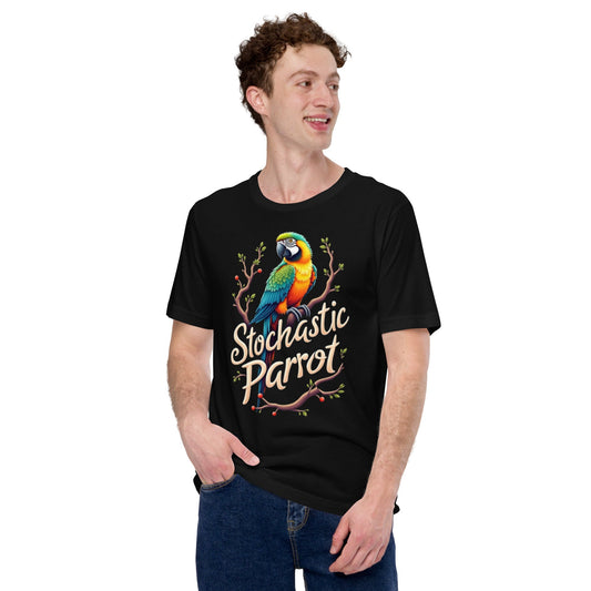 Image of the Stochastic Parrot T-Shirt 2 (unisex).