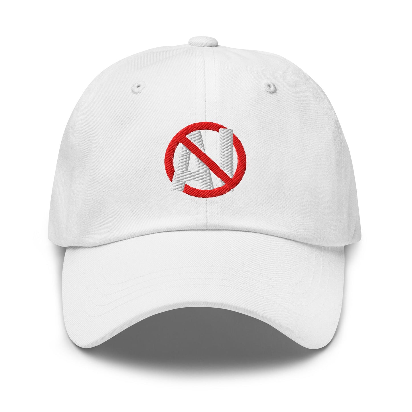Image of the Stop AI Cap White.