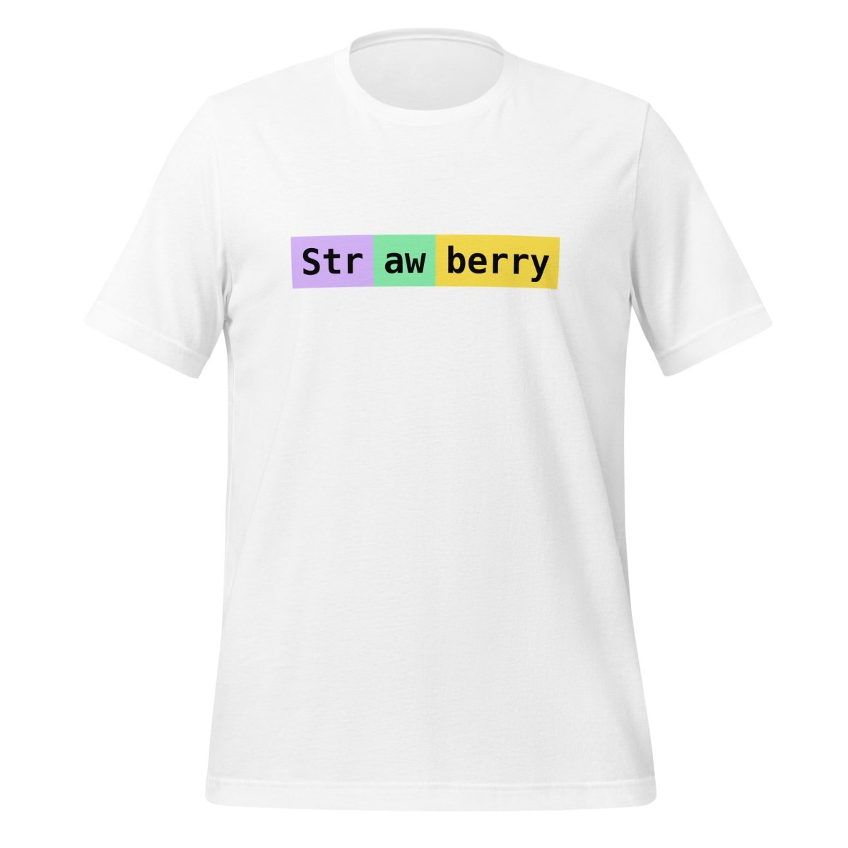 Product mockup photo of the Strawberry Tokens T Shirt (unisex) White / M.