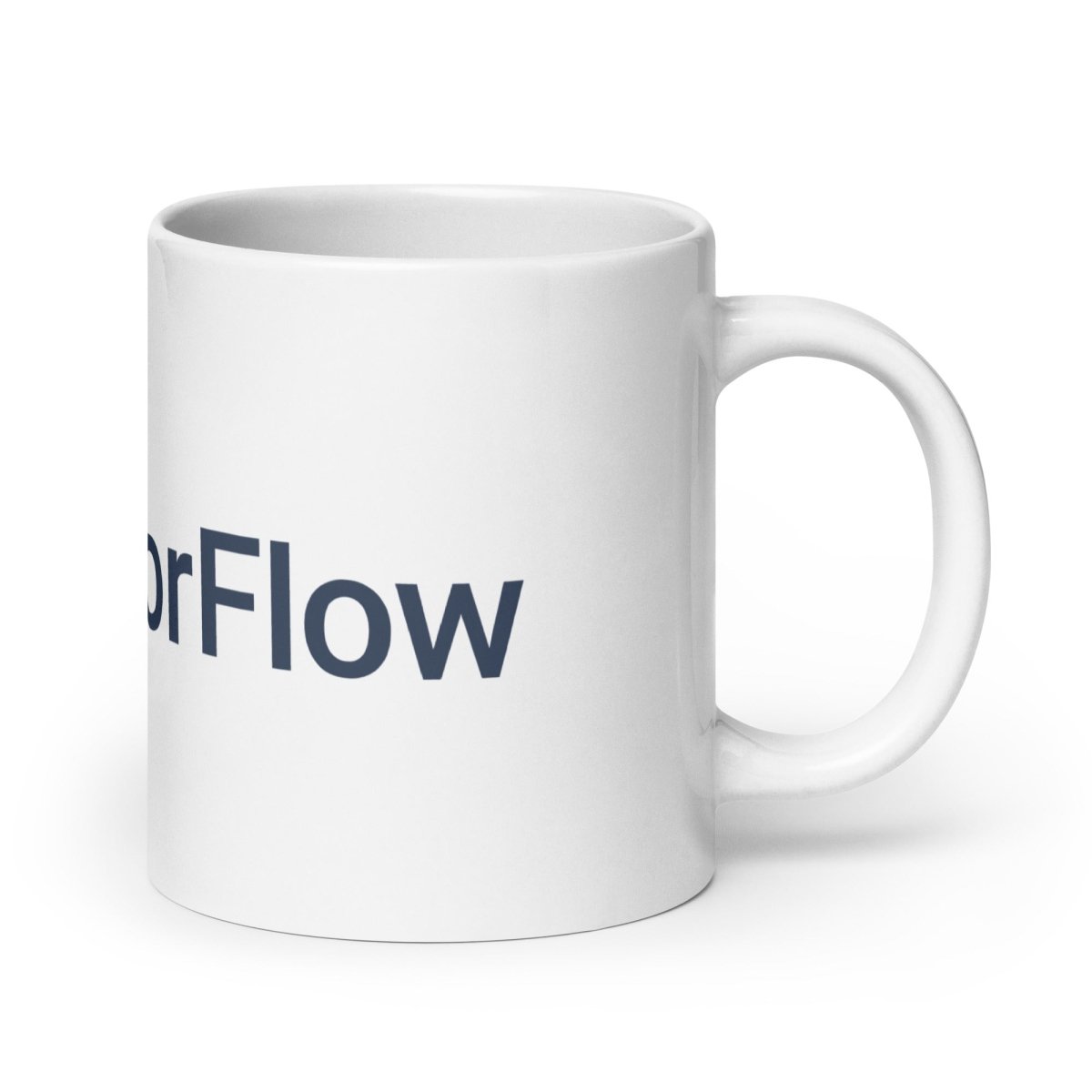 Image of the TensorFlow 2 Logo White Glossy Mug.