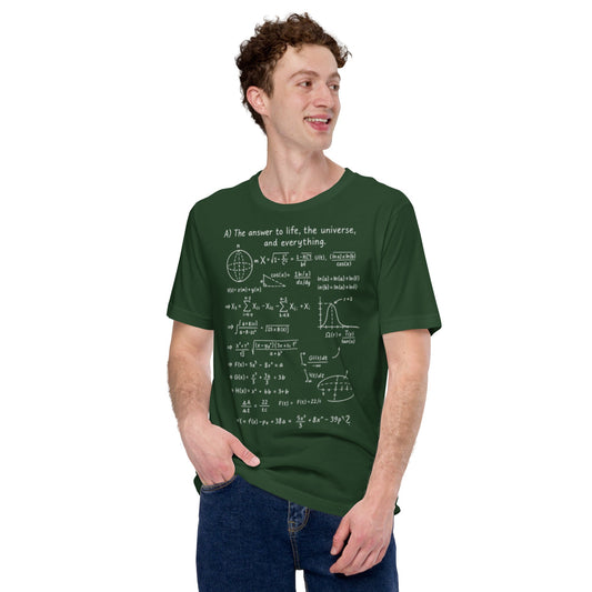 Image of the The answer to life the universe and everything. T-Shirt (unisex).