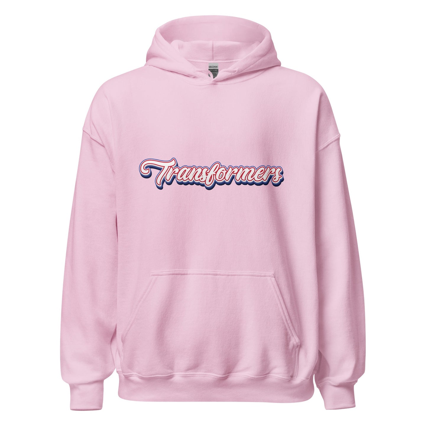 Product mockup photo of the Transformers Architecture Team Hoodie (unisex) Light Pink / M.