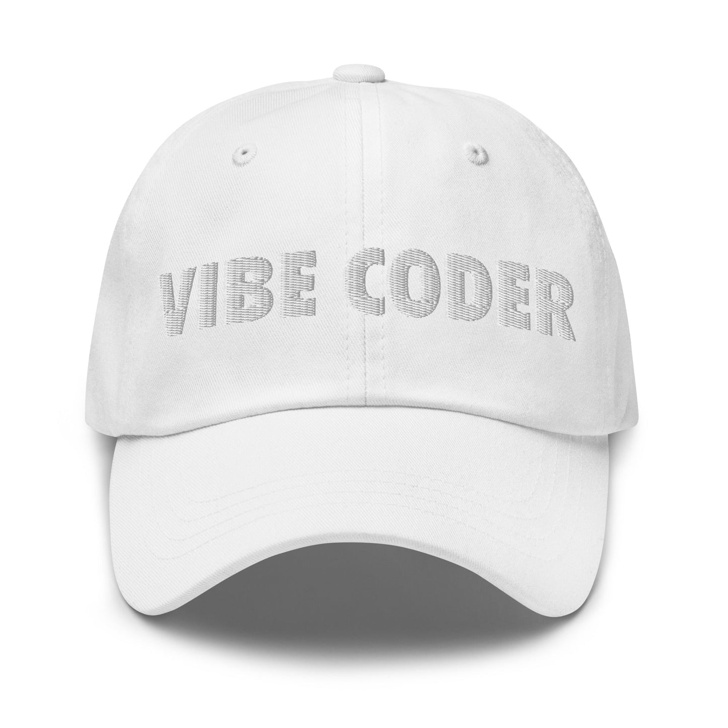 Image of the VIBE CODER Cap White.