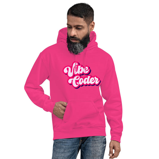 Product mockup photo of the Vibe Coder Hoodie (unisex).