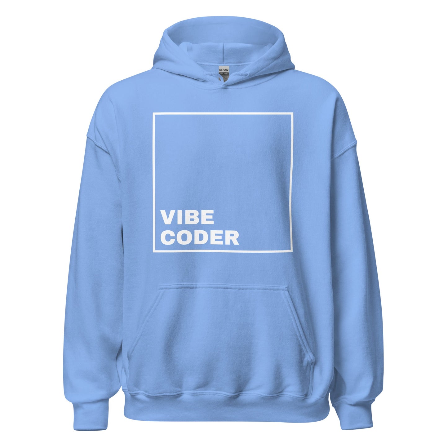 Image of the VIBE CODER Hoodie (unisex) Carolina Blue / M.