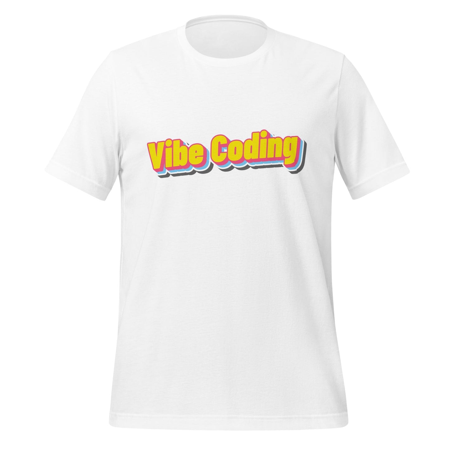 Product mockup photo of the Vibe Coding T Shirt (unisex) White / M.
