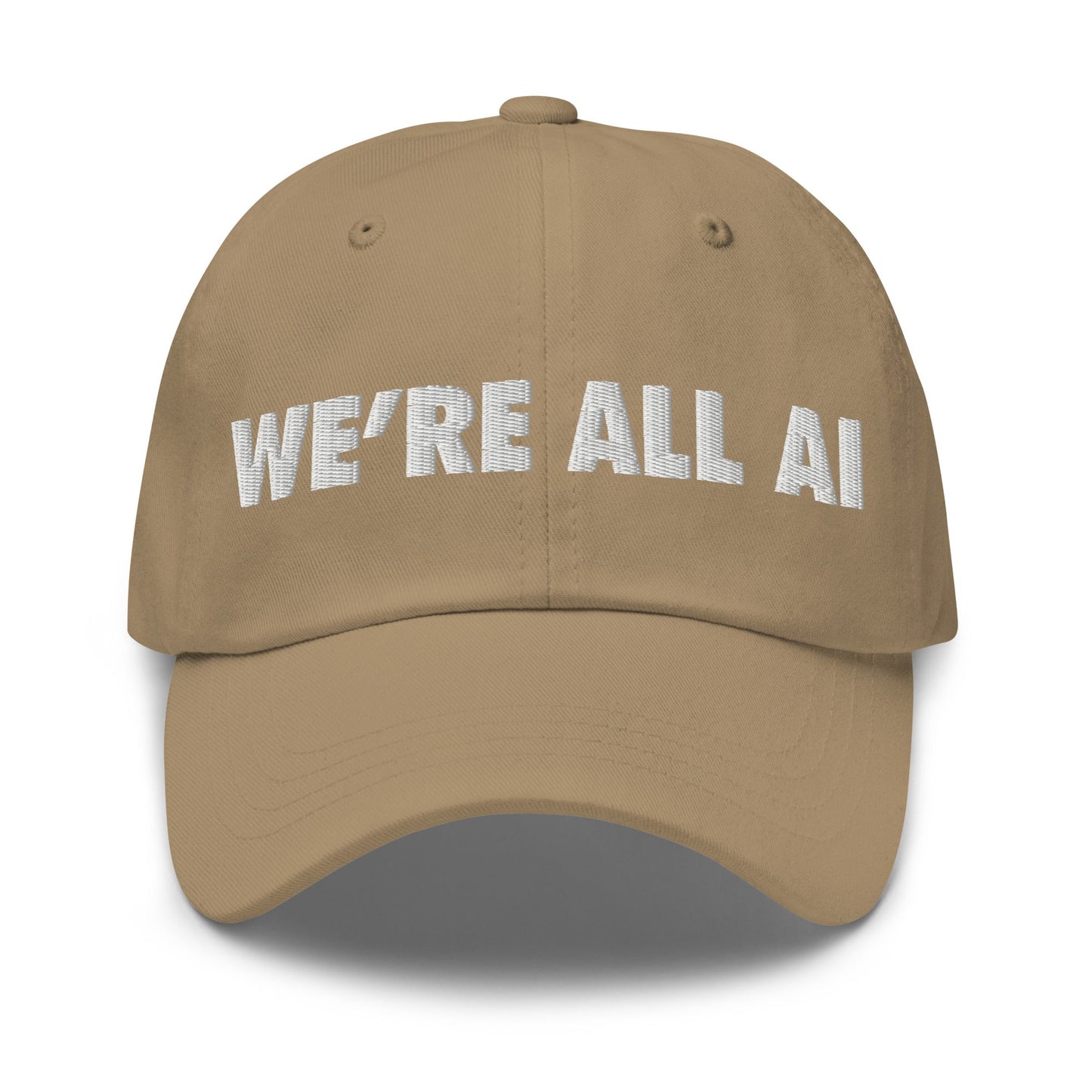 Image of the WE’RE ALL AI Cap Khaki.