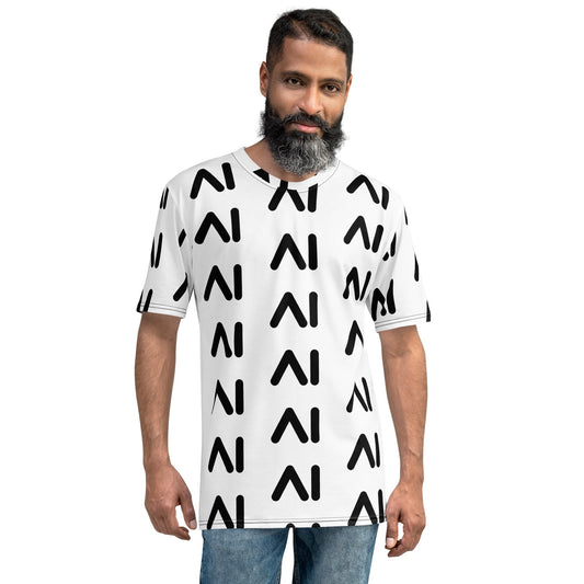 Image of the White AI Logo T-Shirt (men).