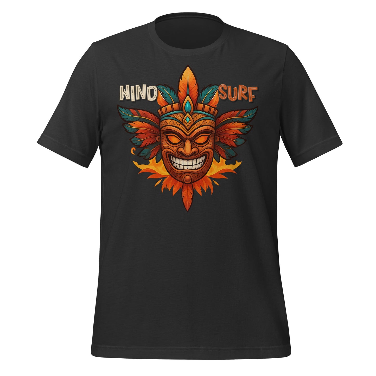 Image of the WIND SURF Tiki T-Shirt (unisex) Dark Grey / M.
