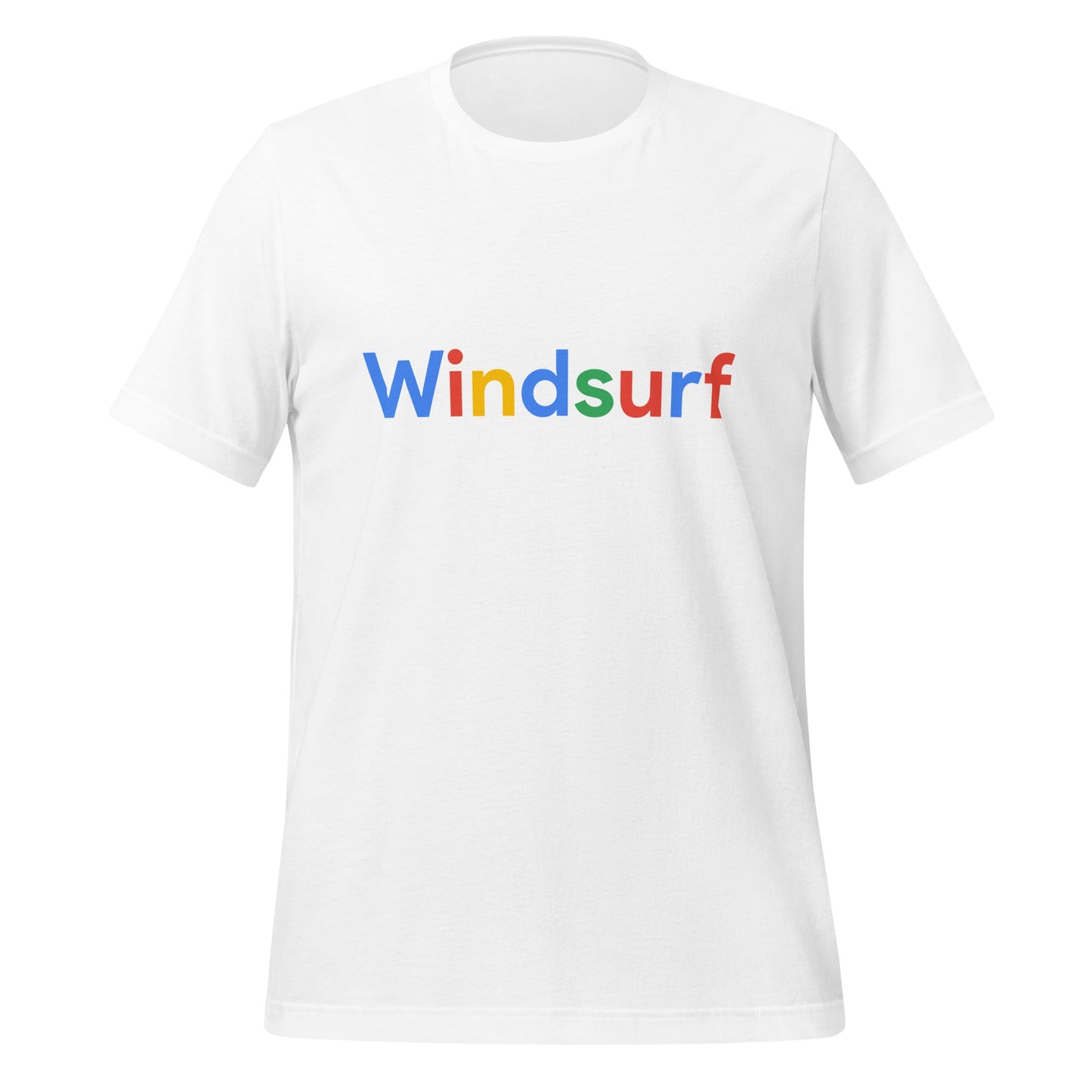 Product mockup photo of the Windsurf Search Logo T Shirt (unisex) White / M.