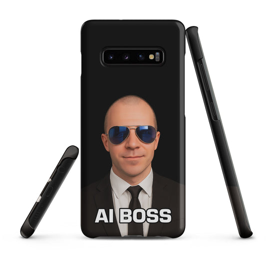 Image of the AI BOSS Yannic Kilcher Snap Case for Samsung Samsung Galaxy S10 Plus.