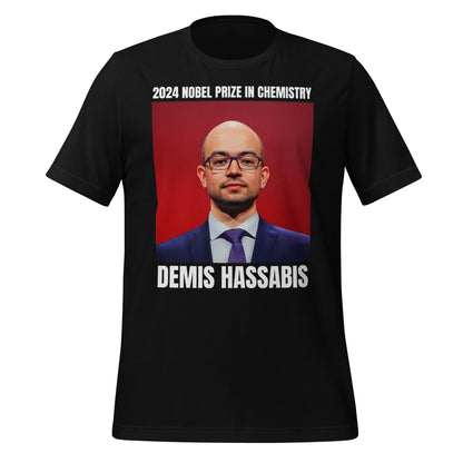 Image of the 2024 Nobel Prize in Chemistry Demis Hassabis T-Shirt (unisex) Black / M.