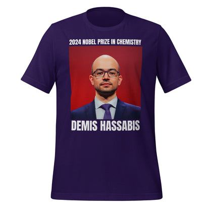 Image of the 2024 Nobel Prize in Chemistry Demis Hassabis T-Shirt (unisex) Team Purple / XS.