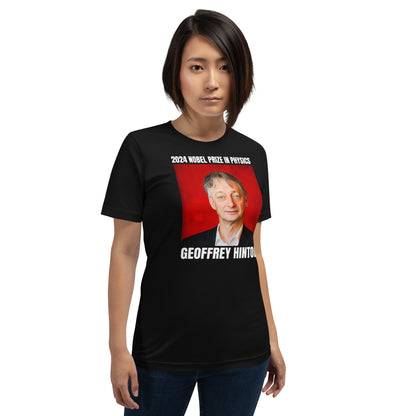 Image of the 2024 Nobel Prize in Physics Geoffrey Hinton T-Shirt (unisex).