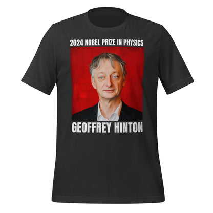 Image of the 2024 Nobel Prize in Physics Geoffrey Hinton T-Shirt (unisex) Dark Grey / XS.