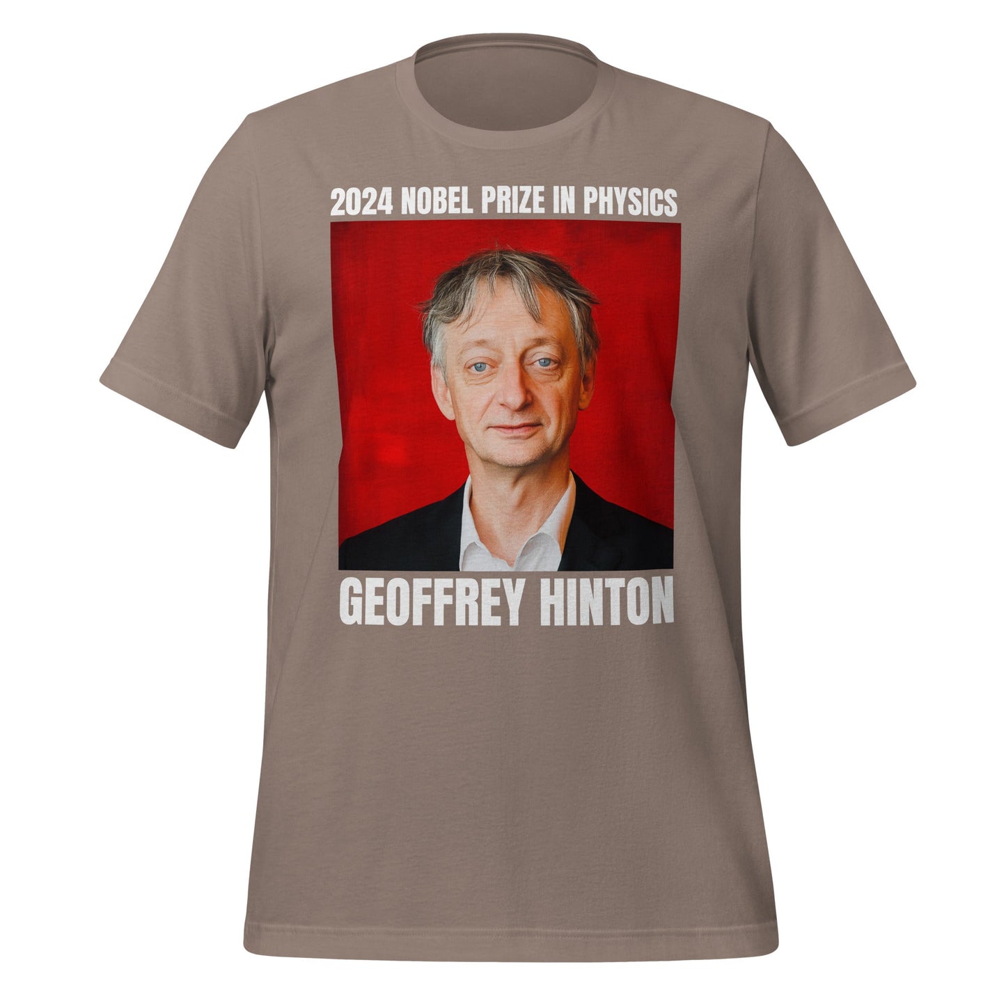 Image of the 2024 Nobel Prize in Physics Geoffrey Hinton T-Shirt (unisex) Pebble / M.