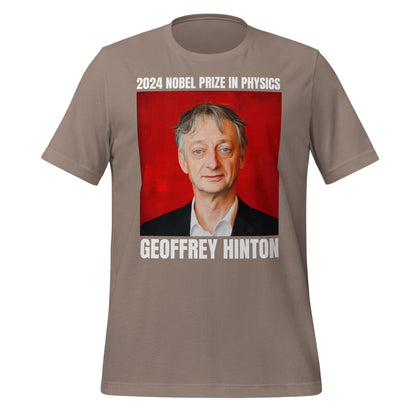 Image of the 2024 Nobel Prize in Physics Geoffrey Hinton T-Shirt (unisex) Pebble / M.