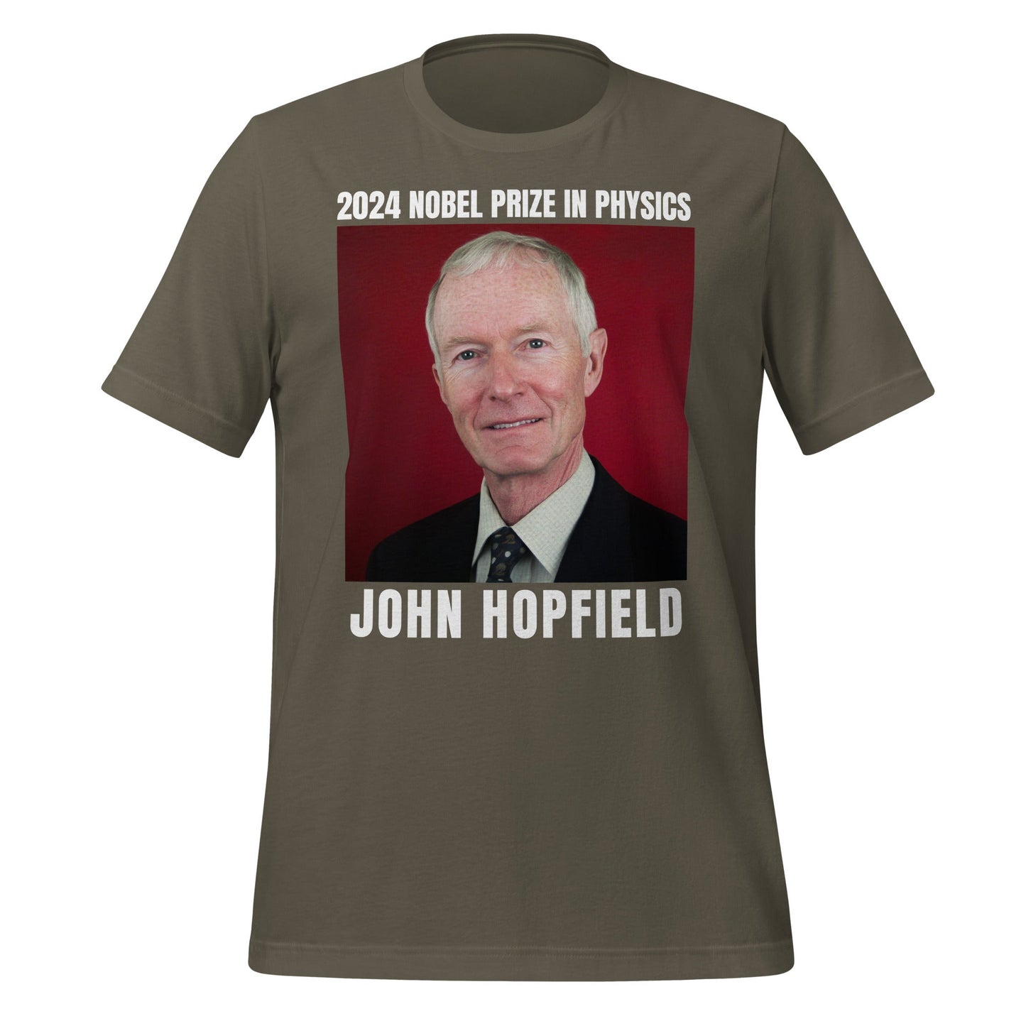 Image of the 2024 Nobel Prize in Physics John Hopfield T-Shirt (unisex) Army / S.