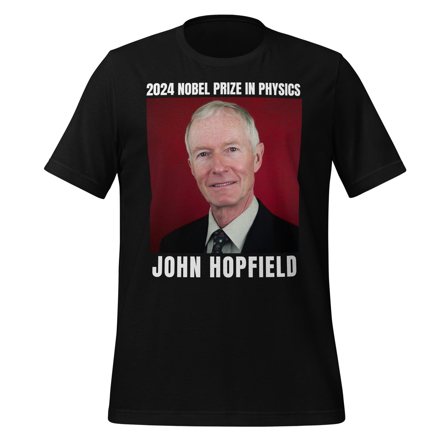 Image of the 2024 Nobel Prize in Physics John Hopfield T-Shirt (unisex) Black / M.