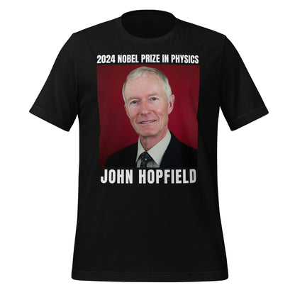 Image of the 2024 Nobel Prize in Physics John Hopfield T-Shirt (unisex) Black / M.