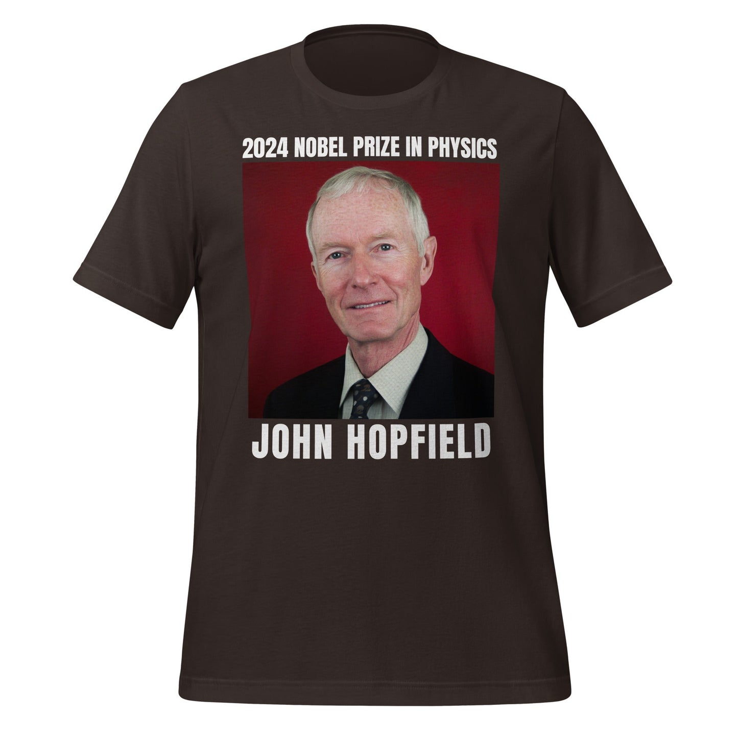 Image of the 2024 Nobel Prize in Physics John Hopfield T-Shirt (unisex) Brown / M.