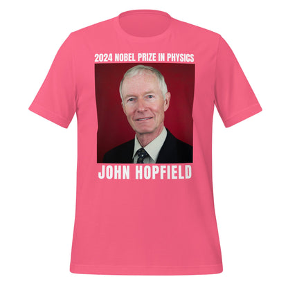 Image of the 2024 Nobel Prize in Physics John Hopfield T-Shirt (unisex) Charity Pink / XS.
