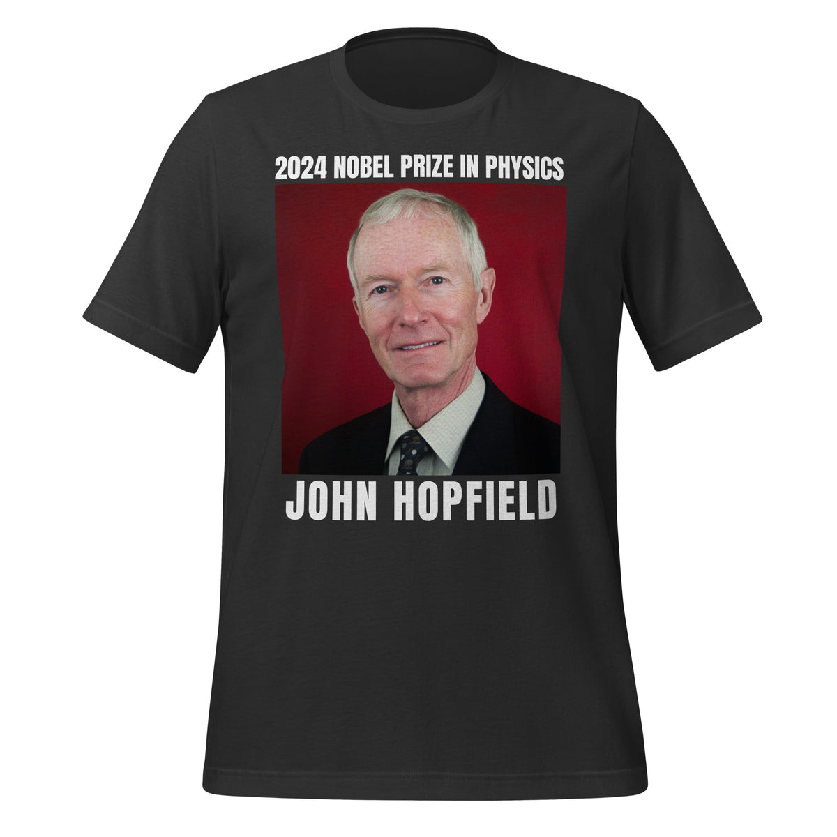 Image of the 2024 Nobel Prize in Physics John Hopfield T-Shirt (unisex) Dark Grey / XS.