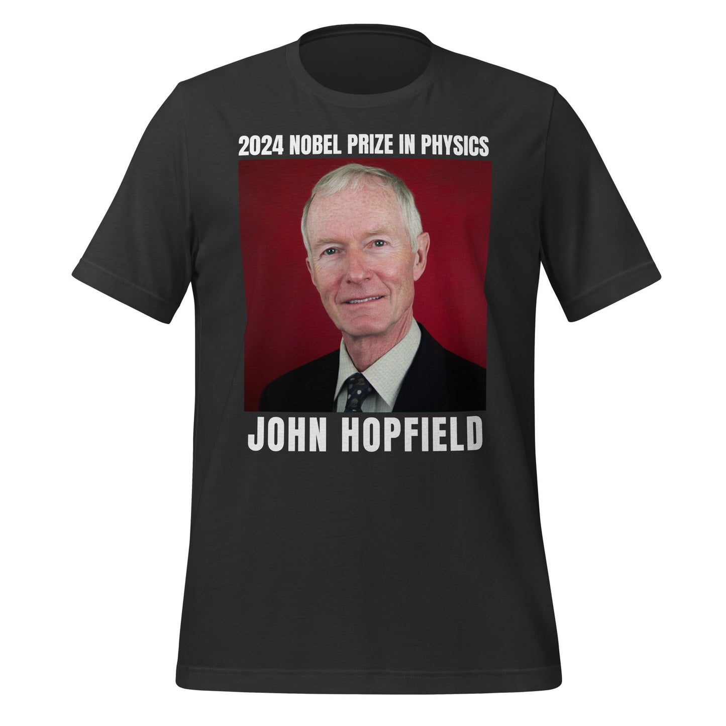 Image of the 2024 Nobel Prize in Physics John Hopfield T-Shirt (unisex) Dark Grey / XS.