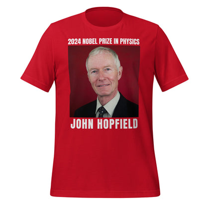 Image of the 2024 Nobel Prize in Physics John Hopfield T-Shirt (unisex) Red / M.