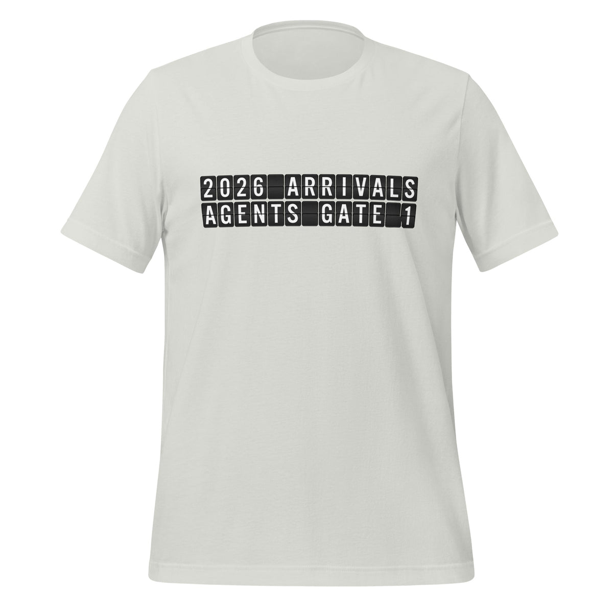 Image of the 2026 AGENTS Arrival T-Shirt (unisex) Silver / S.