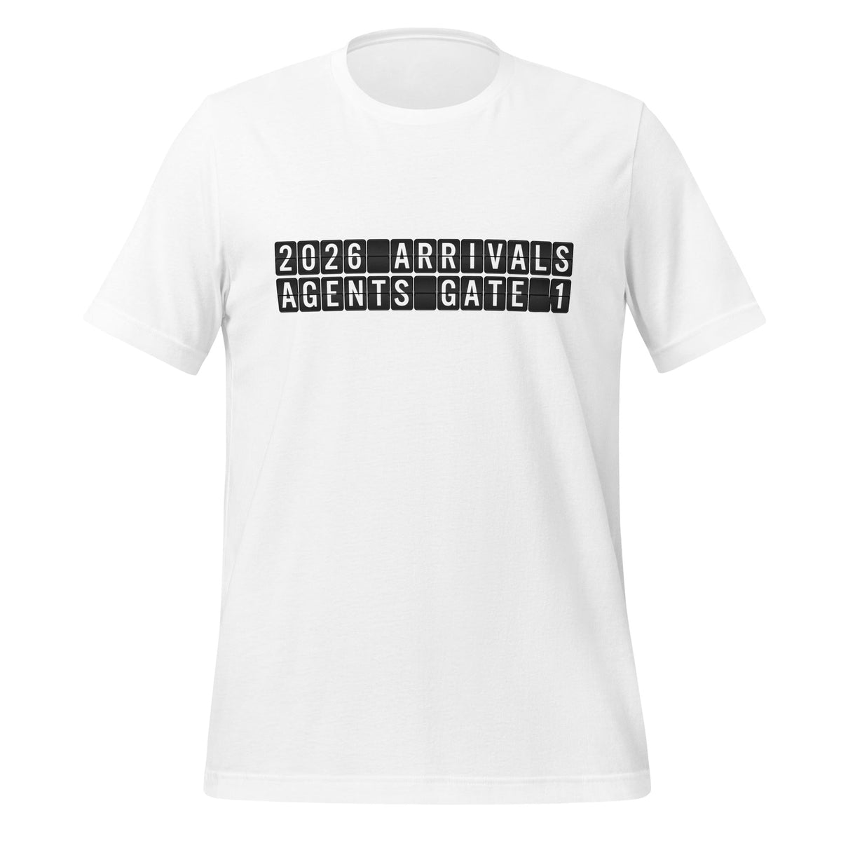Image of the 2026 AGENTS Arrival T-Shirt (unisex) White / XS.