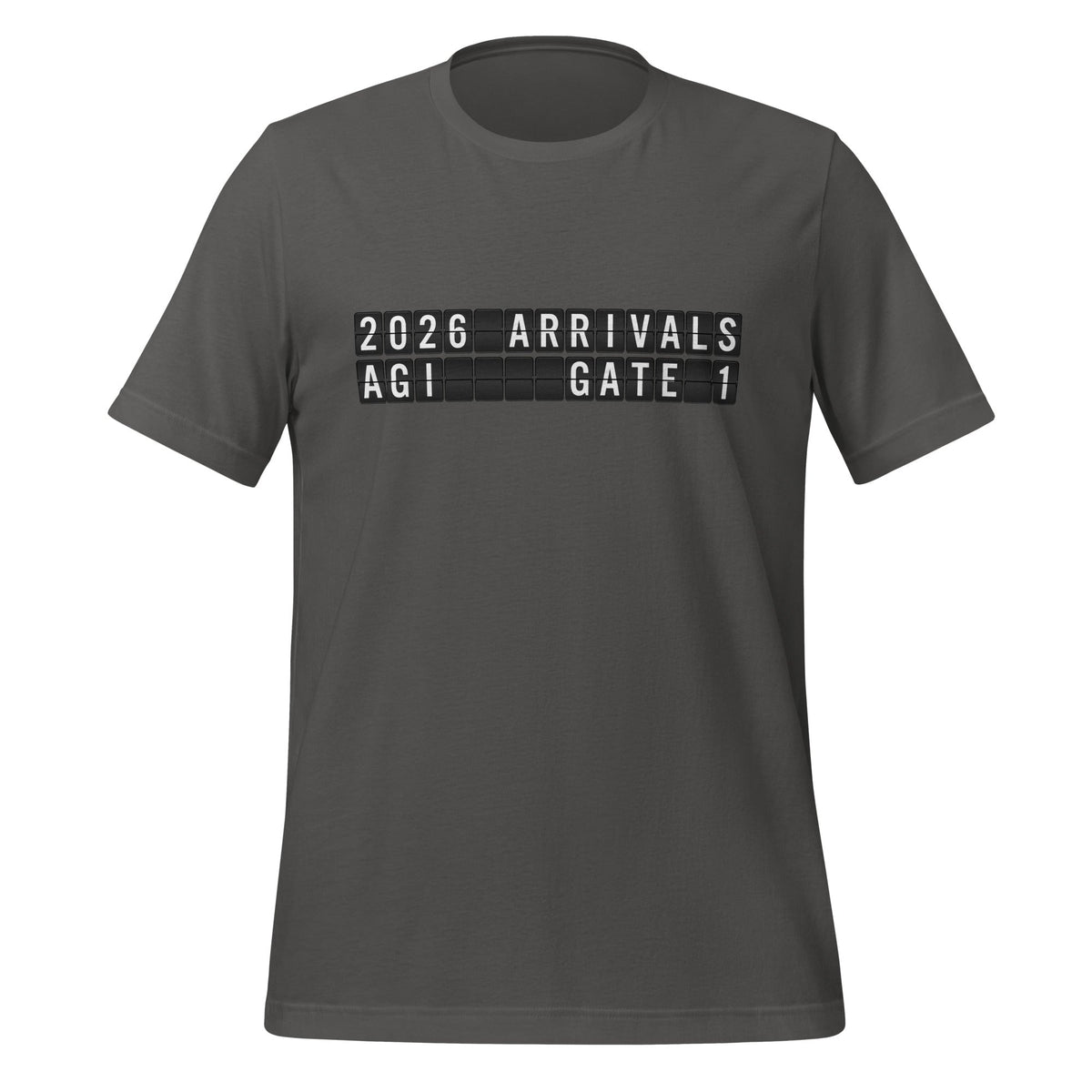 Image of the 2026 AGI Arrival T-Shirt (unisex) Asphalt / S.