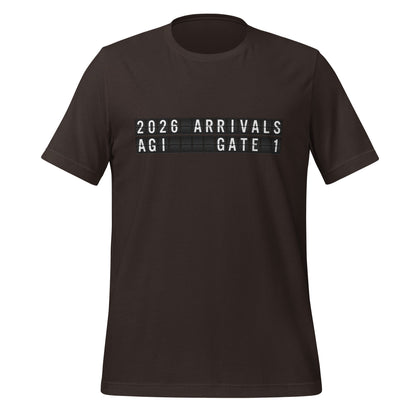 Image of the 2026 AGI Arrival T-Shirt (unisex) Brown / S.