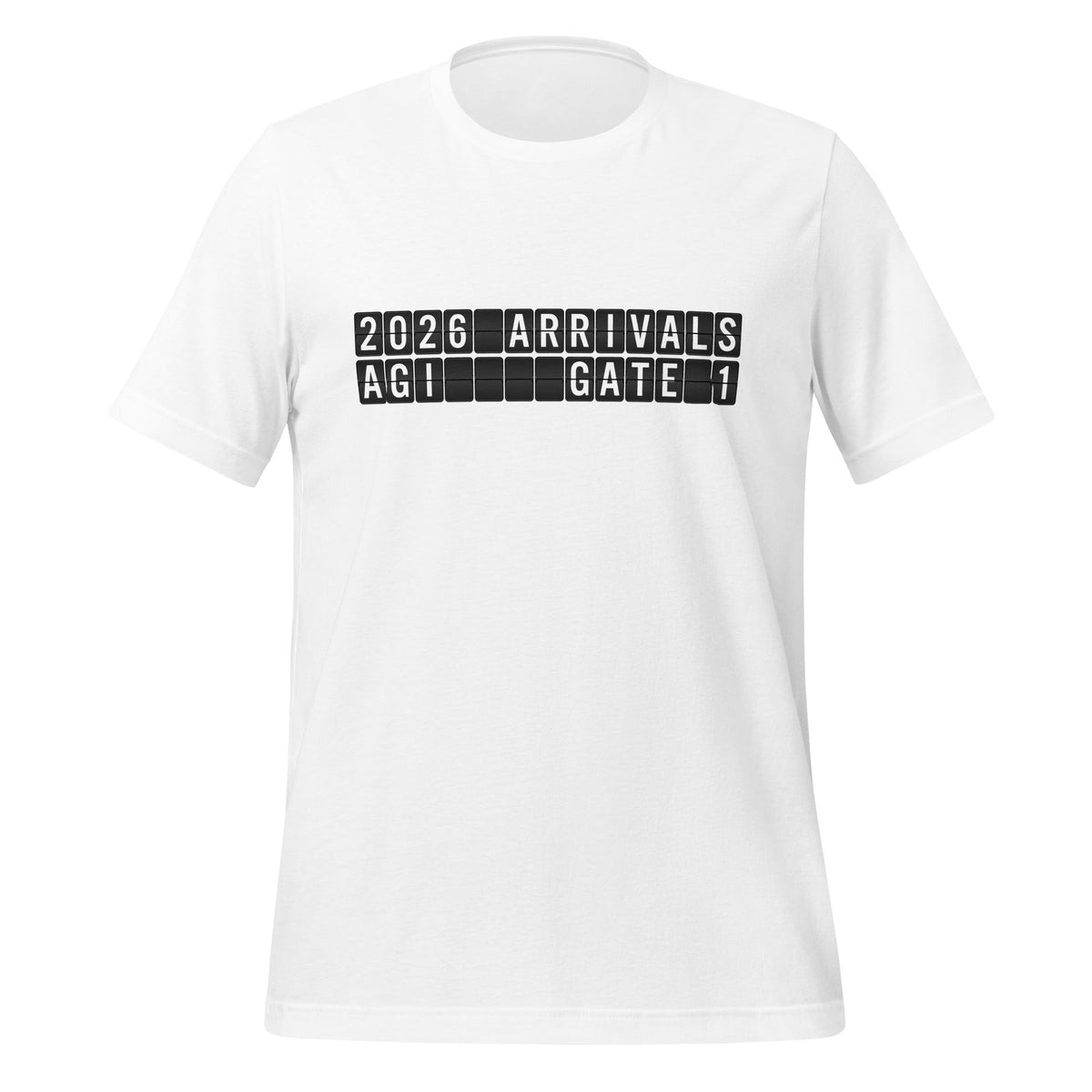 Image of the 2026 AGI Arrival T-Shirt (unisex) White / XS.
