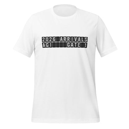 Image of the 2026 AGI Arrival T-Shirt (unisex) White / XS.