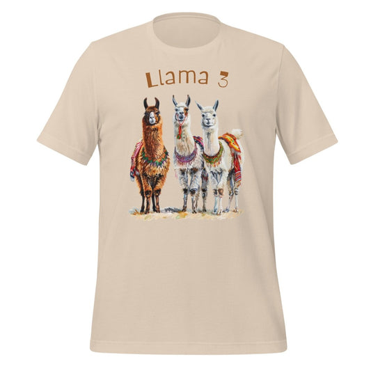 3 Llama 3 Llamas T-Shirt (unisex) - AI Store