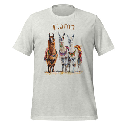Image of the 3 Llama Llamas T-Shirt (unisex) Ash / M.