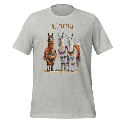Image of the 3 Llama Llamas T-Shirt (unisex) Athletic Heather / M.