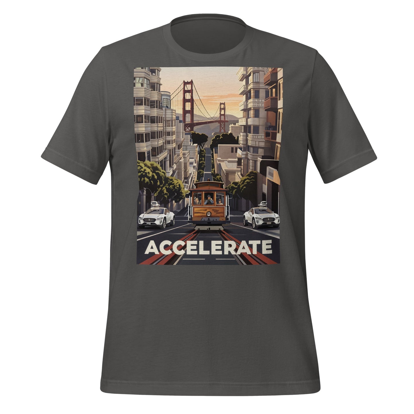 Image of the Accelerate San Francisco T-Shirt (unisex) Asphalt / M.