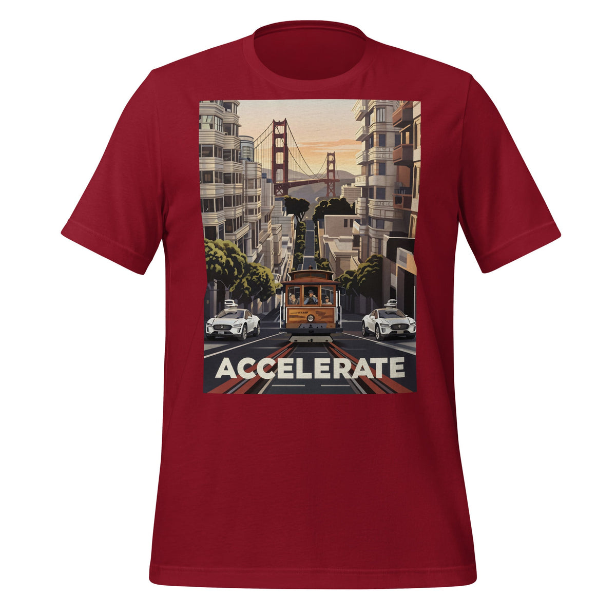 Image of the Accelerate San Francisco T-Shirt (unisex) Cardinal / M.