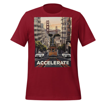 Image of the Accelerate San Francisco T-Shirt (unisex) Cardinal / M.