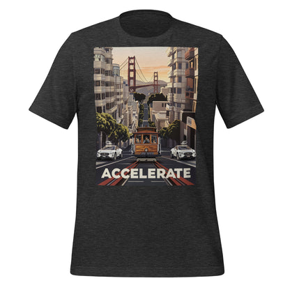 Image of the Accelerate San Francisco T-Shirt (unisex) Dark Grey Heather / M.
