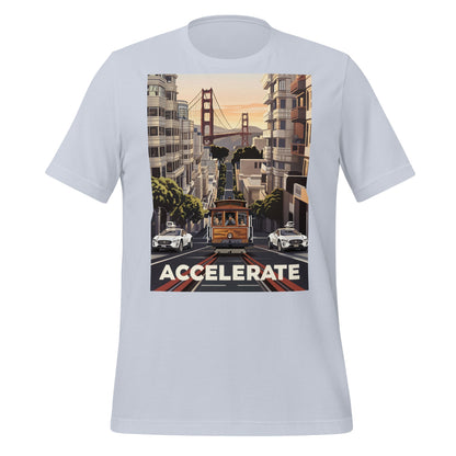 Image of the Accelerate San Francisco T-Shirt (unisex) Light Blue / M.