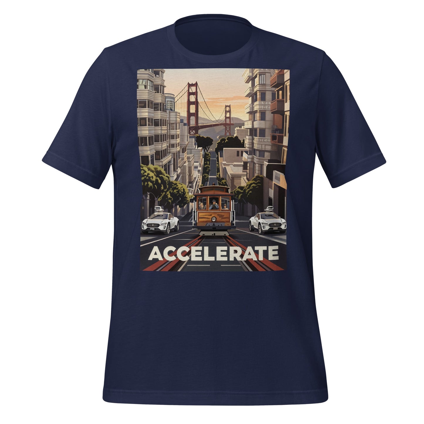Image of the Accelerate San Francisco T-Shirt (unisex) Navy / M.