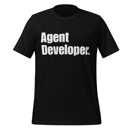Image of the Agent Developer. T-Shirt (unisex) Black / XS.