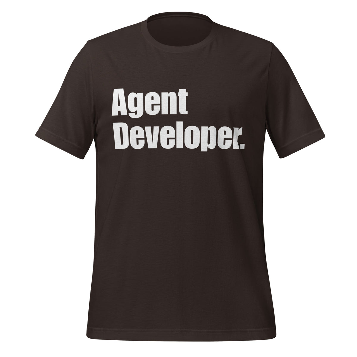 Image of the Agent Developer. T-Shirt (unisex) Brown / S.