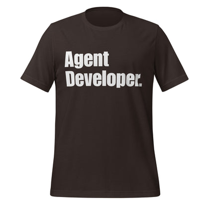 Image of the Agent Developer. T-Shirt (unisex) Brown / S.