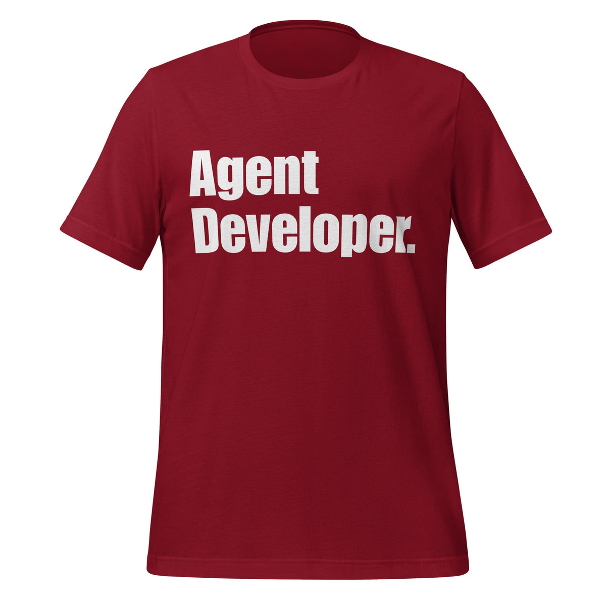Image of the Agent Developer. T-Shirt (unisex) Cardinal / XS.