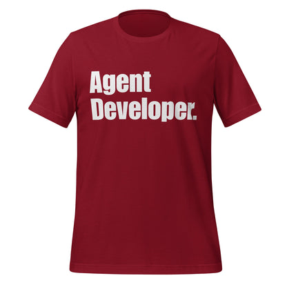Image of the Agent Developer. T-Shirt (unisex) Cardinal / XS.