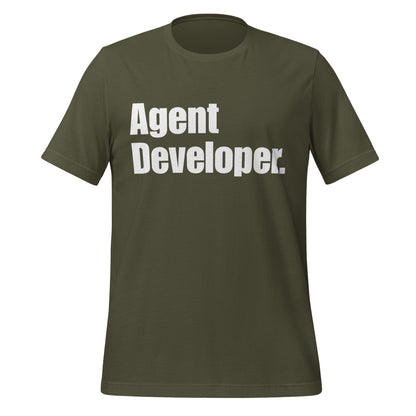 Image of the Agent Developer. T-Shirt (unisex) Military Green / XS.